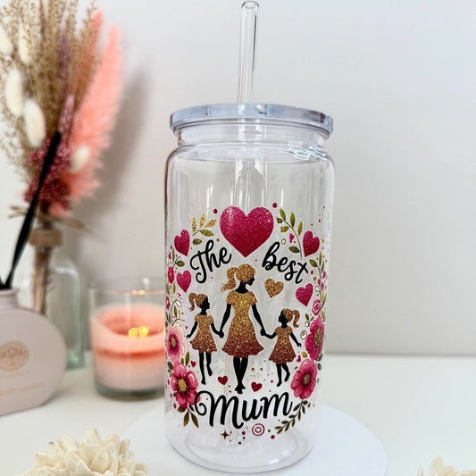 Drinkglas “The best Mum of 2 girls”