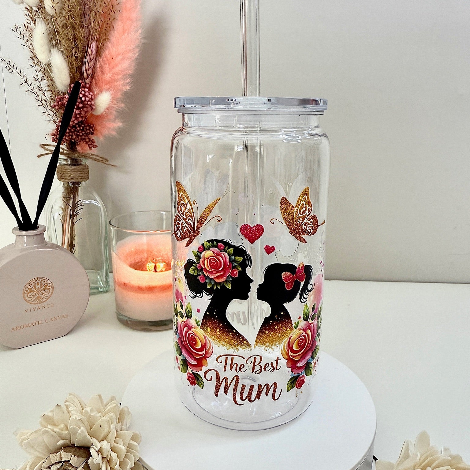 Drinkglas “The best Mum of a girl”