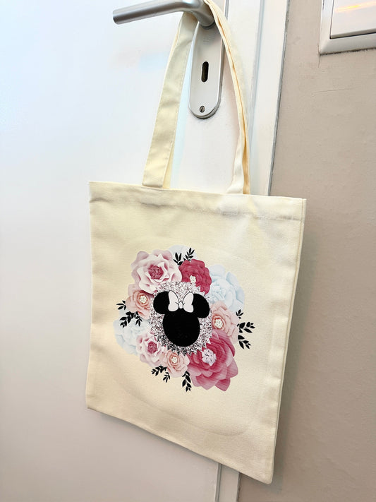 Tote Bag "Girly Mouse Flowers"