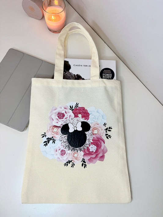 Tote Bag "Girly Mouse Flowers"