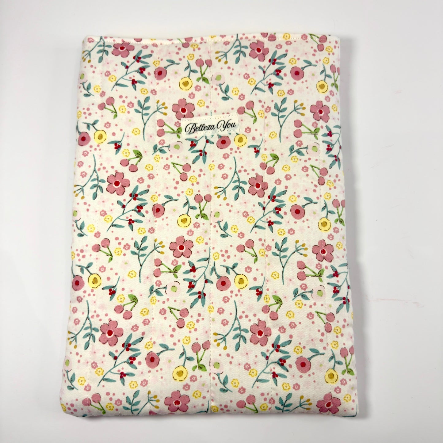 Booksleeve zonder rits – vrolijke bloemenprint – licht & zacht
